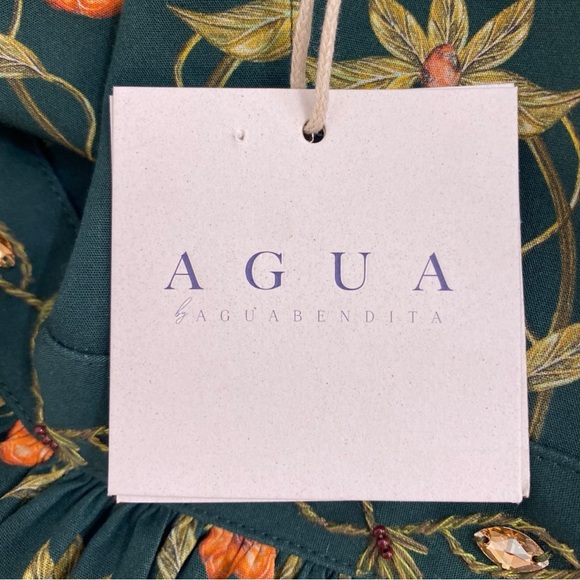 Agua by Agua Bendita NWT Green Floral Delirio Esotérico Dress Size Medium - Picture 9 of 12